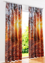 Lystett gardin med skog-print(1-pack)