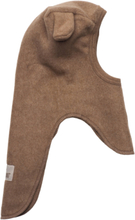 Balaclava Ears Cotton Fleece Accessories Headwear Balaclava Brown Huttelihut