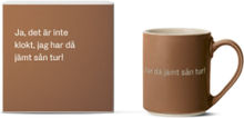 Astrid Lindgren Mug 27 Home Tableware Cups & Mugs Coffee Cups Brown Design House Stockholm
