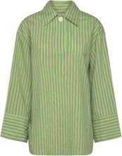 Rodebjer Sunshine Stripe Designers Shirts Long-sleeved Green RODEBJER