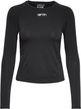 Soft Basic Long Sleeve T-shirts & Tops Long-sleeved Svart AIM'N*Betinget Tilbud