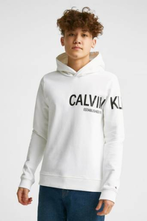 Calvin Klein Huvtröja Inst Hero Logo Hoodie Vit