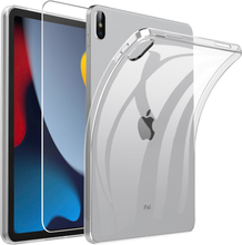 iPad 10.9" (2022) Fleksibelt TPU Plast Cover m. Skærmbeskyttelse - Gennemsigtig