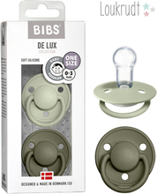 BIBS De Lux Napp - 2-Pack - Onesize - Silikon (Sage/Hunter Green)