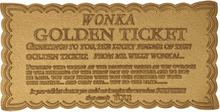 DUST! Willy Wonka Mini Golden Ticket Ingot Zavvi Exclusive