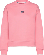 "Tjw Bxy Badge Crew Ext Tops Sweatshirts & Hoodies Sweatshirts Pink Tommy Jeans"