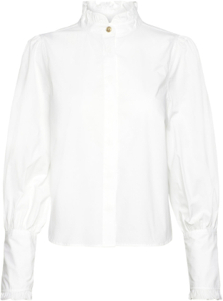 Maira Blouse Designers Blouses Long-sleeved White BUSNEL