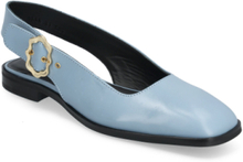 Ballerina Shoes Heels Pumps Sling Backs Blue ANGULUS