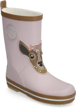 3D Patch Wellies Shoes Rubberboots High Rubberboots Pink Mikk-line