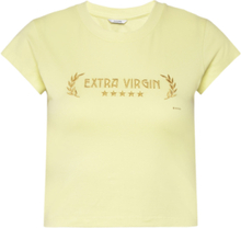 Zion Extra Virgin Pomelo Crop Tops Short-sleeved Crop Tops Yellow EYTYS