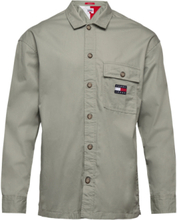 Tjm Classic Solid Overshirt Overshirts Kakigrønn Tommy Jeans*Betinget Tilbud