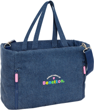 Väska Benetton Denim Blå 40 x 31 x 17 cm