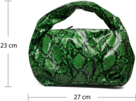 Rouched Nappa Pu Handbag Bags Hand Bags Grønn French Connection*Betinget Tilbud