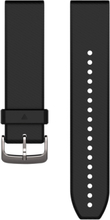 Garmin QuickFit 22 Silikon Klockarmband Svart/silverfärgat silikon