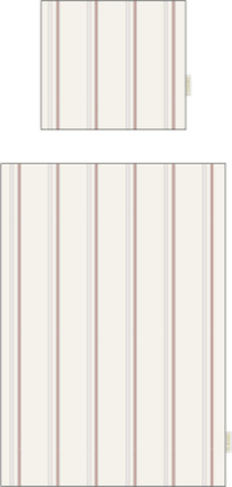 Filibabba Juniorsengetøj GOTS 100x140 cm - Balance Stripes - Rose Mix