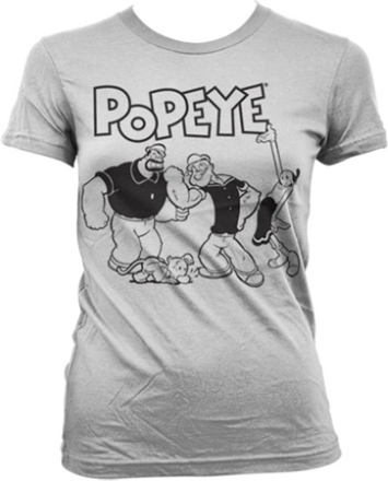 Popeye Group Girly T-Shirt, T-Shirt