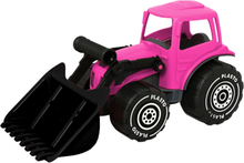 Plasto Traktor med frontlastare 32 cm (Rosa)