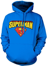 Superman Blockletter Logo Hoodie, Hoodie