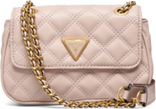 Giully Mini Cnvrtble Xbdy Flap Bags Crossbody Bags Pink GUESS