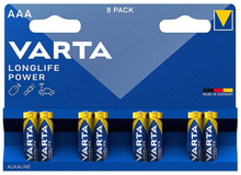 Varta AAA Longlife Power Alkaline (1,5V) 8-Pack, Varta