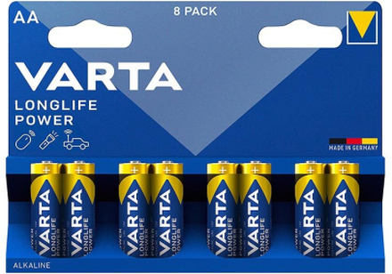 Varta AA/LR6 Longlife Power Alkaline (1,5V) 8-Pack, Varta