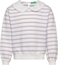 Sweater L/S Tops Sweatshirts & Hoodies Sweatshirts Purple United Colors Of Benetton