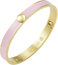 Capri Enamel Bracelet Lt. Accessories Jewellery Bracelets Bangles Pink Bud To Rose