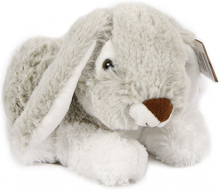 Take Me Home knuffel konijn liggend pluche 20 cm grijs/wit