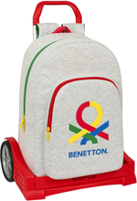 Skolväska med hjul Benetton Pop Grå