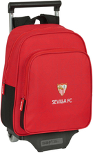 Skolväska med hjul Sevilla Fútbol Club Svart Röd 28 x 34 x 10 cm
