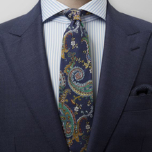 Eton Marinblå slips med paisleymönster