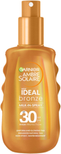 Garnier Ambre Solaire Ideal Bronze Milk-In-Spray, With Spf30 For A Even And Glowing Tan Solcreme Krop Nude Garnier