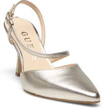 Shaply Shoes Heels Pumps Sling Backs Silver GUESS