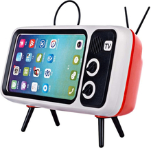 Retro TV Bluetooth Högtalare med Mobilhållare - Orange