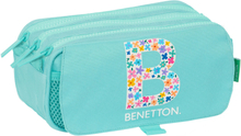 Tredubbel Carry-all Benetton Letter Grön 21,5 x 10 x 8 cm