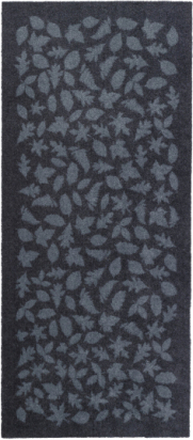 Løber Leaves All Over Home Textiles Rugs & Carpets Hallway Runners Black Tica Copenhagen