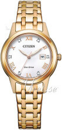 Citizen FE1243-83A Elegance Hvit/Rose-gulltonet stål Ø29.4 mm