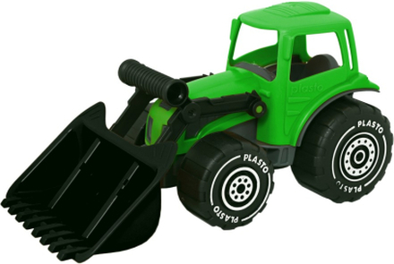 Plasto Traktor med frontlastare 32 cm (Grön)
