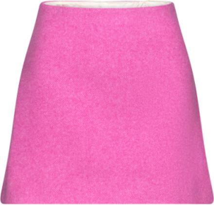Twill Wool Suiting Designers Short Pink Ganni