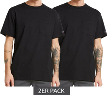 2er Pack Dickies Basic Herren T-Shirt Baumwoll-Shirt Arbeits-Shirt Cool&Dry Grammatur 250 g/m² PKGS407BK Schwarz