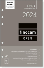 Påfyllning av agenda Finocam Open R597 2024 Vit 11,7 x 18,1 cm