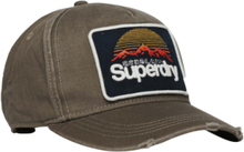 Graphic Trucker Cap Accessories Headwear Caps Khaki Green Superdry