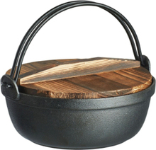 Nabe Cast Iron Pot 21 Cm / 1,8 Litre Home Kitchen Pots & Pans Casserole Dishes Black Satake
