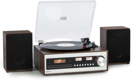 Oxford SE Mini-stereosystem DAB+/FM BT-funktion vinyl CD AUX-ingång