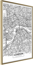 Plakat - City Map: London - 40 x 60 cm - Guldramme