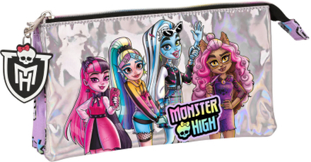 Dubbel bär-allt Monster High Best boos Lila 22 x 12 x 3 cm