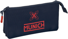 Tredubbel Carry-all Munich Flash Marinblå 22 x 12 x 3 cm