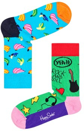 Happy Socks Rock Your Socks Friend Kids Sock Blau/Grün Baumwolle 7-9 år Kinder