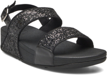 Lulu Glitter Back-Strap Sandals Shoes Summer Shoes Platform Sandals Black FitFlop