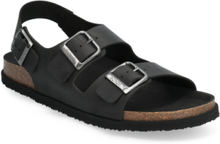 Sl Gaston Leather Shoes Summer Shoes Sandals Black Scholl